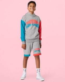 Converse Asymmetrical Colorblock Pullover Fiu Pulóver Szürke | SBXUWRK-HU